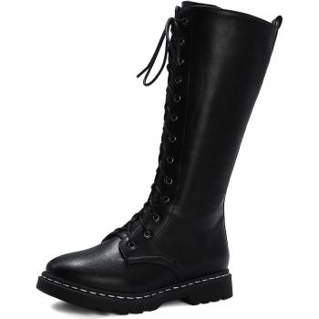 Botas de Cuero PU MBR FORCE para Dama con Diseño de Encaje