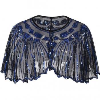 1920s Vintage Sequin Fringe Wrap