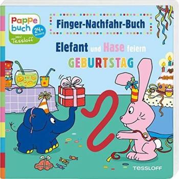 Finger-Nachfahr-Buch. Elefant und Hase feiern Geburtstag: Elefantastischer Lesespaß zum Staunen, Entdecken und Mitmachen