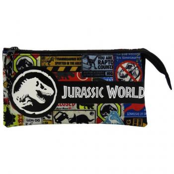 Portatodo triple con 5 huecos poliester Jurassic World Danger CyP Brands estampado multicolor