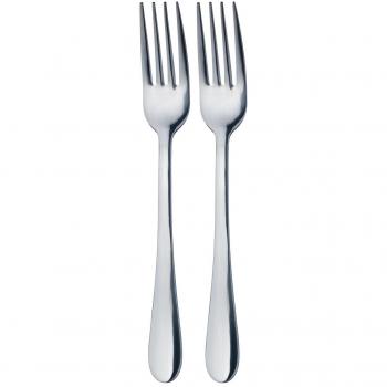 MasterClass 20 cm Stainless Steel Forks (Set of 2), Silver