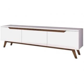 Meuble TV Scandinave Blanc 3 Portes