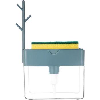 Multi-Functional Soap Dispenser with Sponge and Towel Rack