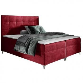 Lit Double Baltimore 185 – Fresh 8 – Couleur Rouge – 205x208x112 cm