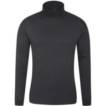 Mountain Warehouse Baumwoll-Thermo-Herrenoberteil Meribel – Schwarz 4XL