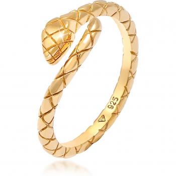 Elli Ring »Schlange Snake aus 925 Silber, verstellbar«