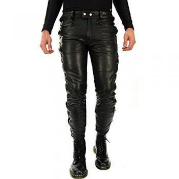 Lederhose Bockle® lace-up leather tube pants