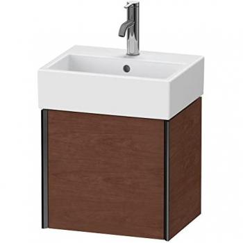 Duravit XViu Waschtischunterbau XV4231LB213, 43,4x33,4x39,7cm, schwarz matt, links, amerikanischer Nussbaum