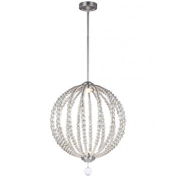 Oberlin LED 2 Light Medium Spherical Ceiling Pendant Satin Nickel