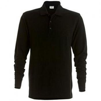Long‑Sleeved Kustom Black Polo Shirt – Men’s Pique
