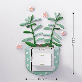 Adhesivo Luminoso 3D para Interruptor, con Diseños de Flora y Fauna, Accesorios Hogareños