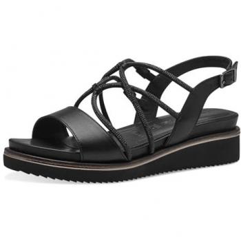 Tamaris Damen Komfort Sandalen 1-28257-42 Schwarz 001 Black
