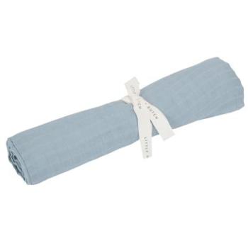 Little Dutch Linge Hydrophobe – Tetradoek – Linge Emmaillotage 120x120 cm – Bleu Denim Pur