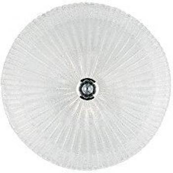 Shell 3 Light Indoor Flush Wall Ceiling Light Chrome with Clear Glass E27