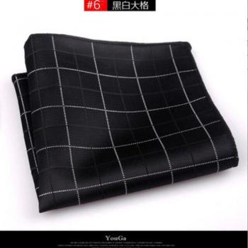 50 PCS Men’s Business Handkerchiefs with Polka Dots and Stripes, Polyester, 21*21CM