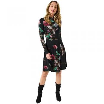 Robe Joe Browns Noir avec Imprimé Papillon