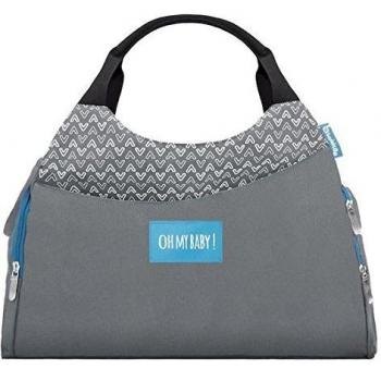 Grigio Borsa Fasciatoio Badabulle B043023 con Poche Multiple