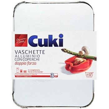 Vaschette Alluminio Con Coperchio Cuki 4 Porzioni