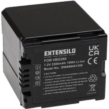 Extensilo 2500 mAh Kamera-Akku für Panasonic HDC‑SD100