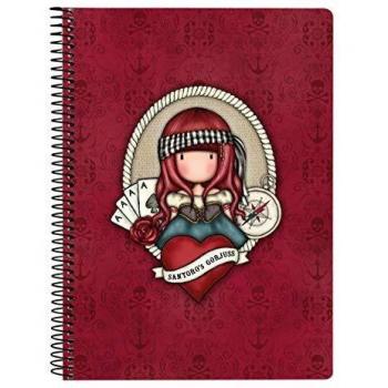 Libreta de Anillas Gorjuss Mary Rose Granate A5