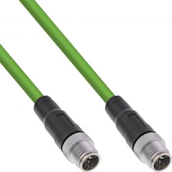 InLine Industrie Netzwerkkabel M12 8-pin X-kodiert 15m Cat.6A PUR