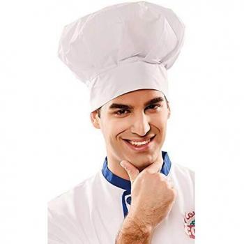 Cappello da cuoco unisex bianco