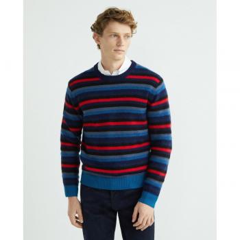 Collo Rotondo a Righe Elegante