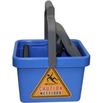 Dual Blue Cleanlink 9‑Liter Plastic Wringer Buckets – 2‑Pack