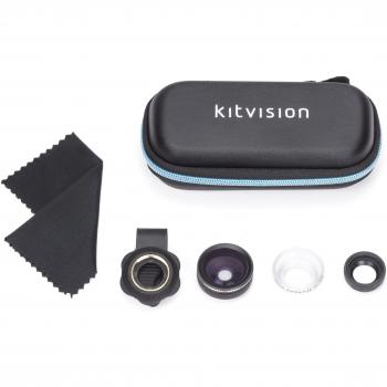 Kitvision Multifunktions‑Objektivset: Clip‑Makro + Fischauge für Tablets