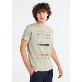 T-shirt Vert à Slogan Lois pour Homme