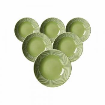 Grüner Ritzenhoff & Breker Suppenteller – Banda, 20 cm, 6er Set