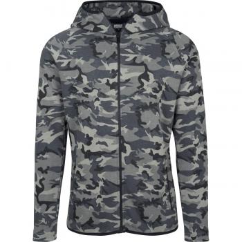 Urban Classics Interlock Zip Hoodie, Multicolor (Dark Camo), M para Hombre