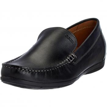 Geox U Siron A, Mocasines para Hombre, Negro, 44 EU