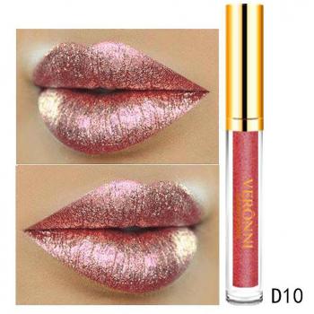 Lápiz Labial Kakanwo 10 Colores con Efecto Glitter