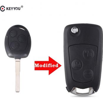 KEYYOU Flip Folding Key Case for Ford FOCUS MONDEO Fiesta KA