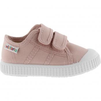 Basket Victoria 136606 fille toile rose pâle double scratch 26 M