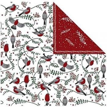 Papier à motifs réversibles oiseaux 30,5 cm 3 feuilles