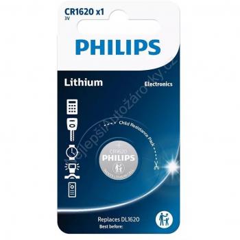 Pile bouton Lithium 3V CR1620 Philips