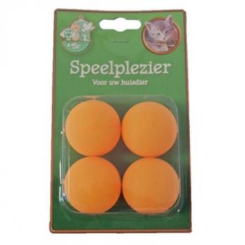 Kattenspeelgoed blisterpak a 4 stuks ping pong bal