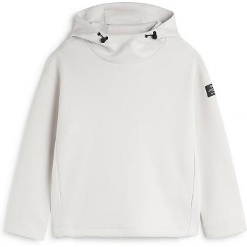 Sudadera Ecoalf Cancun para mujer con capucha ajustable, lisa, en color blanco neutro, tamaño L