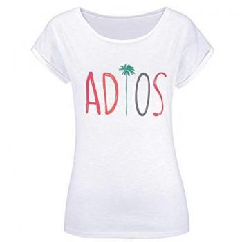 Beachtime Damen T-Shirt mit Sprüche Frontdruck Adios