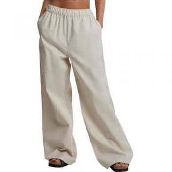 Pantalon lin contemporain femme Large Urbain