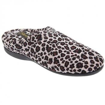 Donna Pantofole Ocelot Carmen Punta Mulo 8 UK