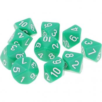 MagiDeal 10er Pack 10-seitige Würfel D10 für Brettspiele