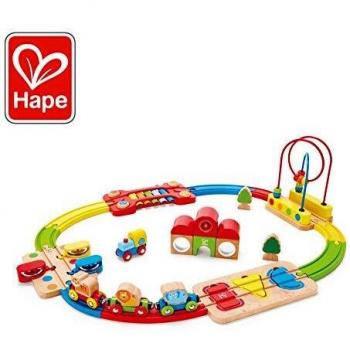 Hape Wooden Train Station Multicolour