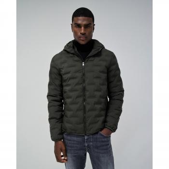 Large Dark Green Thermal Puffer for Men