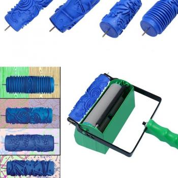 5 Patterned Wall Paint Roller with Embossed Handle