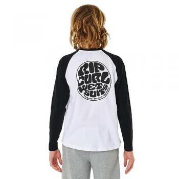 Rip Curl Wettie Icon Maglietta a maniche lunghe, 12 anni, bianco
