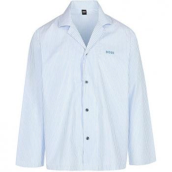 BOSS Herren Pyjama Baumwolle Blau M