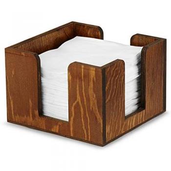 Bar Top Napkin Caddy – Wood, 20-Pack, Holds 100 Napkins